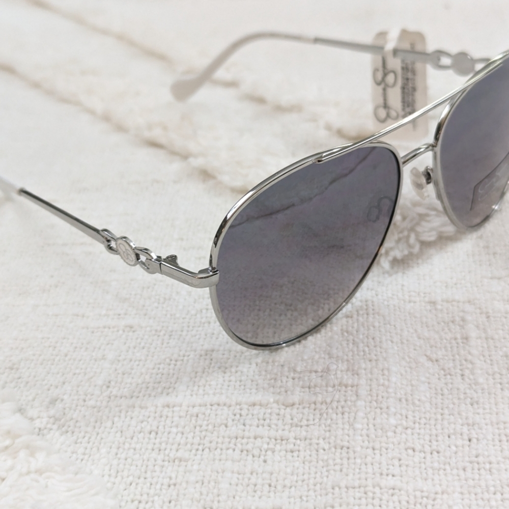 Jessica Simpson silver aviator sunglasses NWT